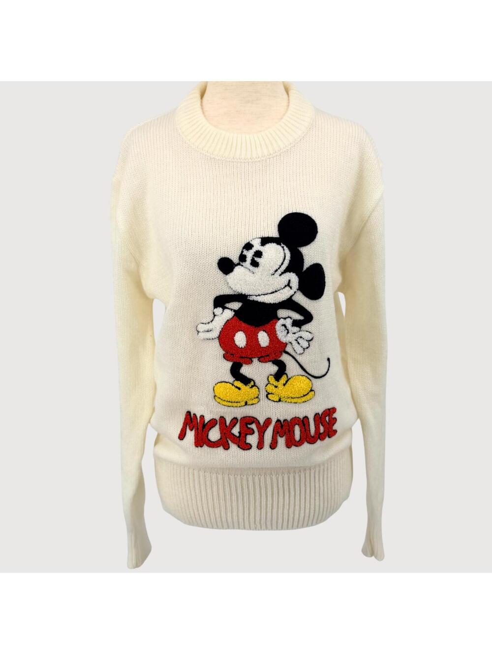 Vintage Mickey Mouse Sweater Disney Graphic Knit S